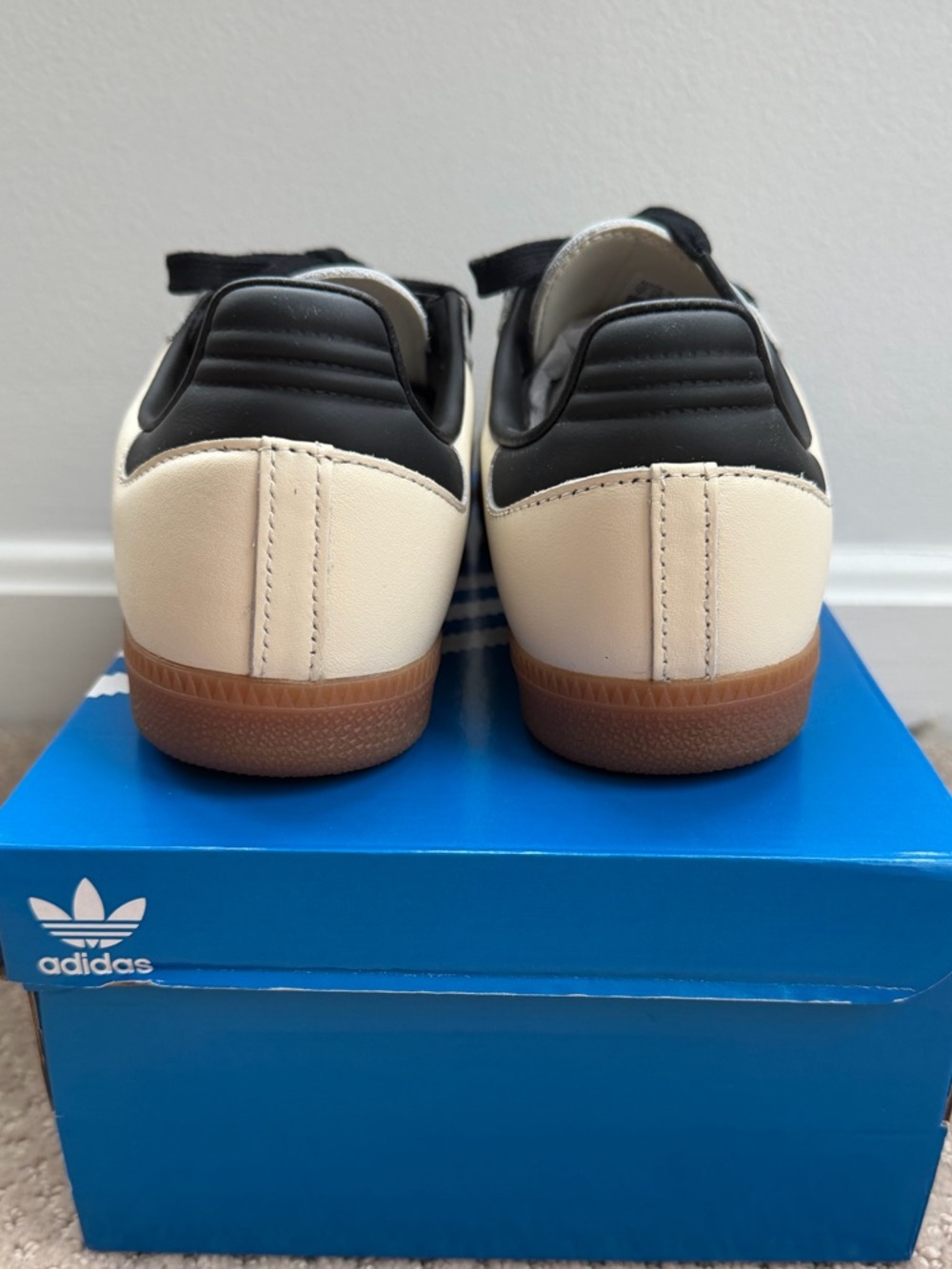 Adidas Samba OG Sneakers — Black & Cream with Gum Sole - Picture 7 of 11